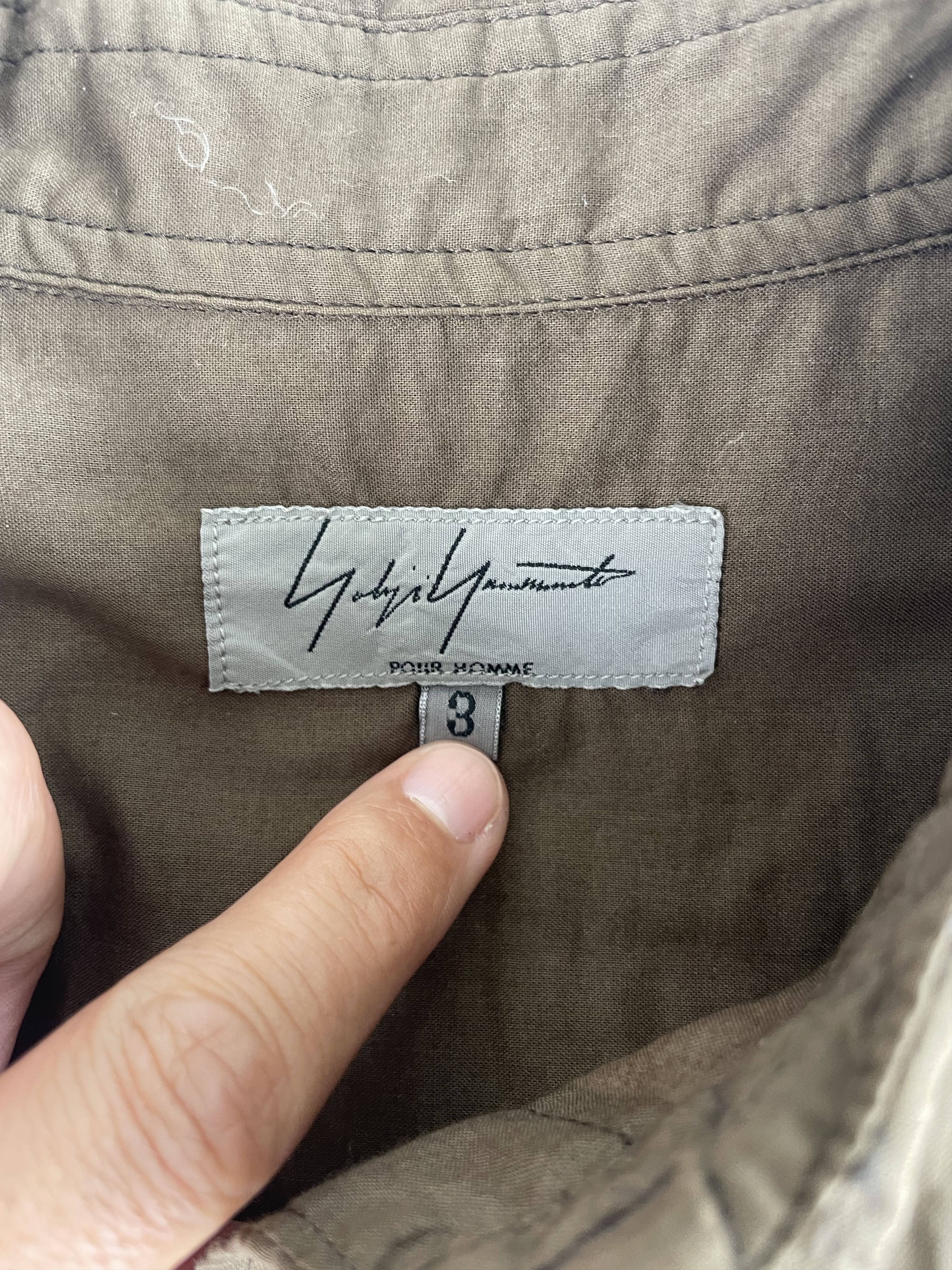 Yohji Yamamoto Yohji Yamamoto Pour Homme Split Button shirt brown Size US L / EU 52-54 / 3 - 4 Thumbnail