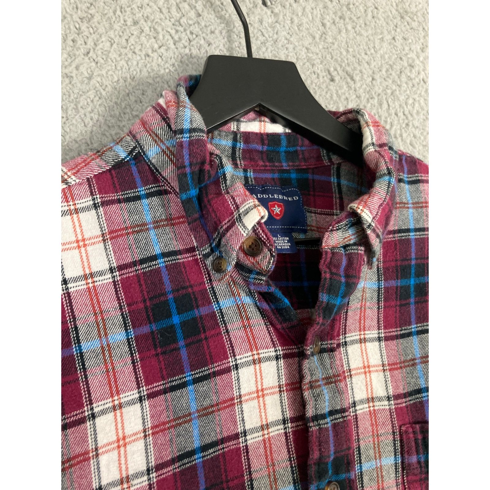 Saddlebred Saddlebred Mens Plaid Flannel Shirt Size L Size US L / EU 52-54 / 3 - 5 Thumbnail