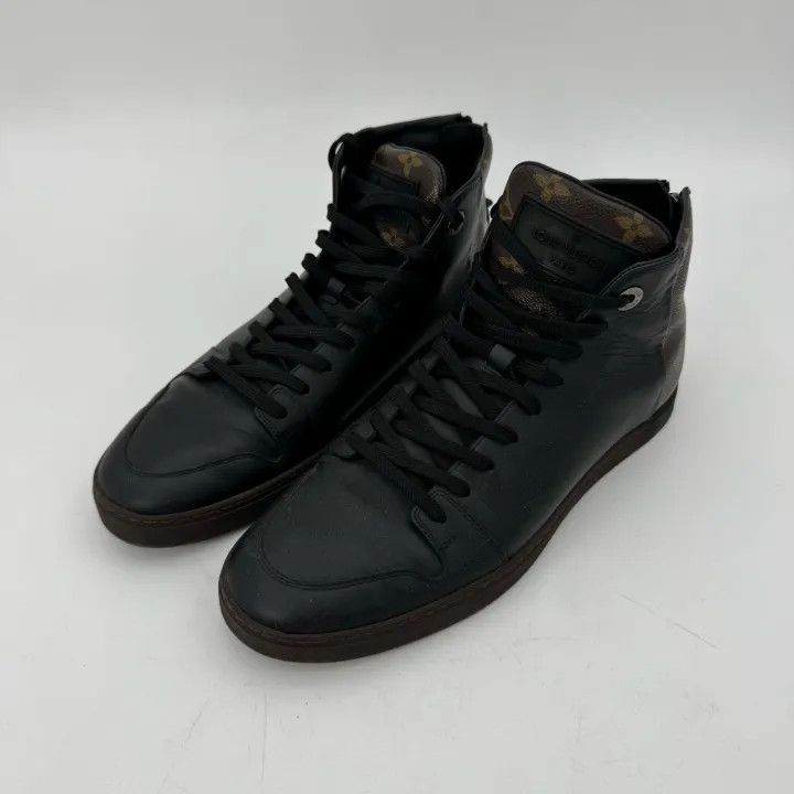 Louis Vuitton Louis Vuitton Black High-Top Lace-Up Sneakers -2508 Size US 8.5 / EU 41-42 - 5 Thumbnail