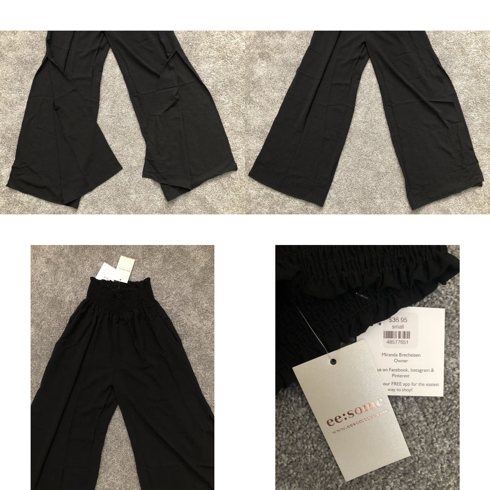Vintage ee:some Pants Women S Black Stretch Pockets Pull On Solid Pockets, Stretch City, Geek, Hipster, Preppy NWT MSRP 6.95 Size 28" / US 6 / IT 42 - 8 Thumbnail
