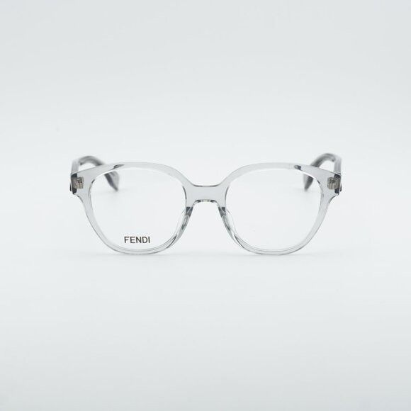 Fendi Fendi FE50029I 020 Eyeglasses Light Grey 51mm Round Frame Size ONE SIZE - 4 Thumbnail