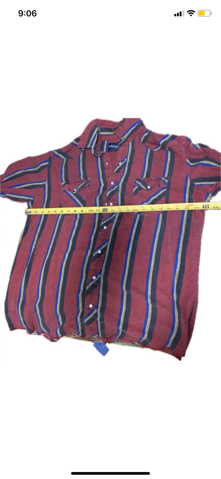 Wrangler VTG Wrangler Large Pearl Snap On Red Stripes Size US L / EU 52-54 / 3 - 6 Thumbnail