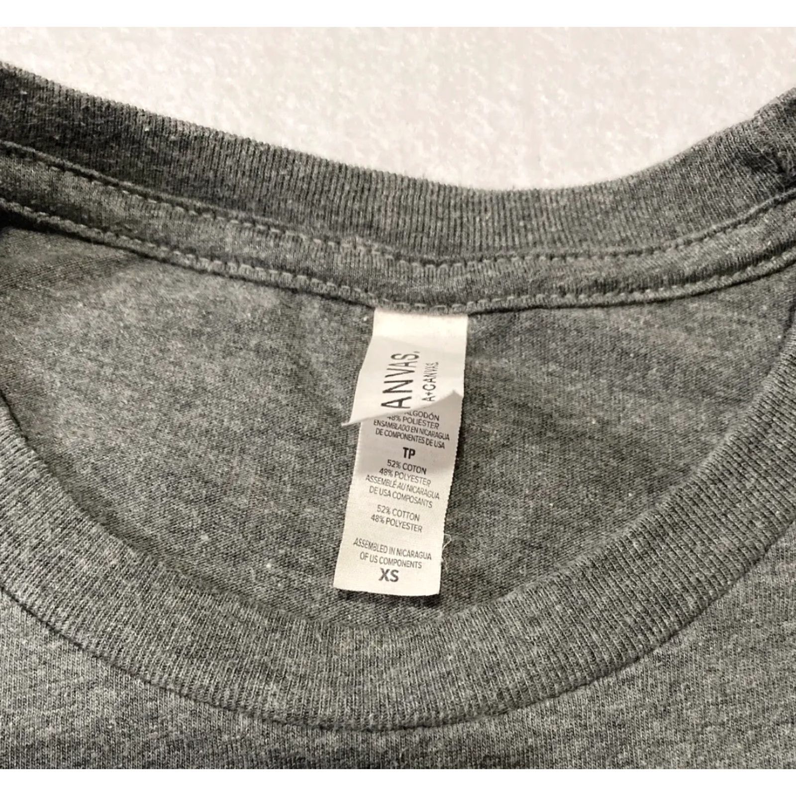 Vintage Bella + Canvas T-Shirt Women XS Short Sleeve Canvas Solid Crew Neck Casual Tops/29-4 Size XS / US 0-2 / IT 36-38 - 4 Thumbnail