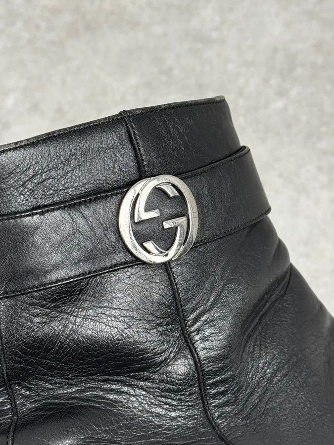 Gucci 2000s Gucci Black Leather Minimalist Boots Size US 9 / EU 42 - 5 Thumbnail