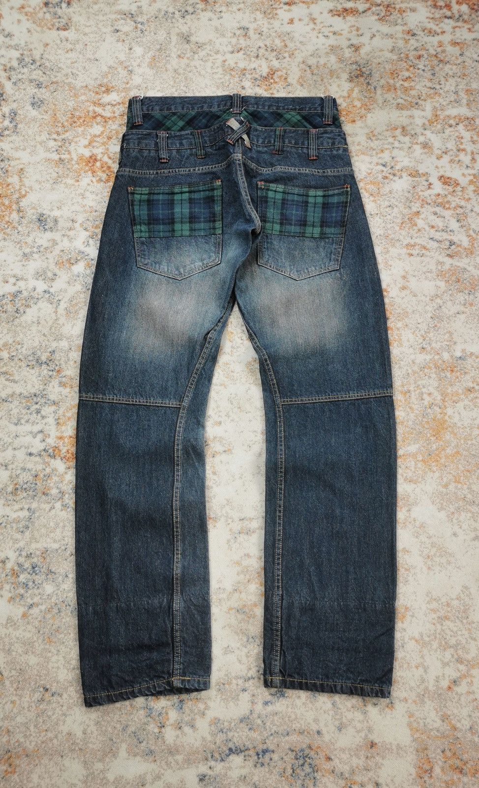 Designer × Japanese Brand Dominate Double Waist Jeans (LG102) Size US 32 / EU 48 - 2 Thumbnail