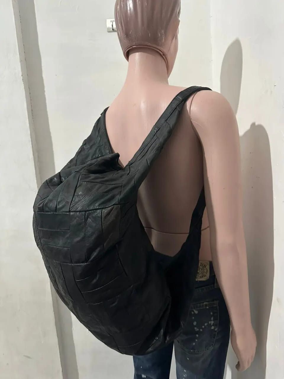 Leather Unknown Leather 2 Way Bag Nice Design Patches Size ONE SIZE - 4 Thumbnail