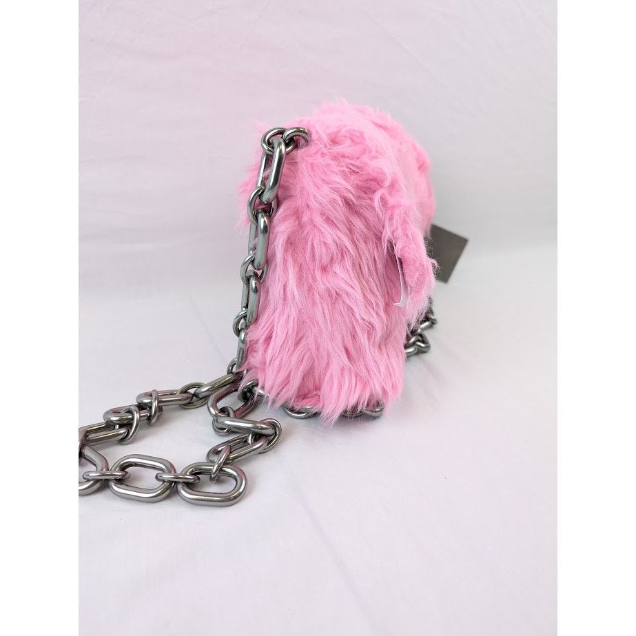 Balenciaga o1rshd1 Size: OS / Fake Fur Shoulder Bag in Pink Size ONE SIZE - 6 Thumbnail
