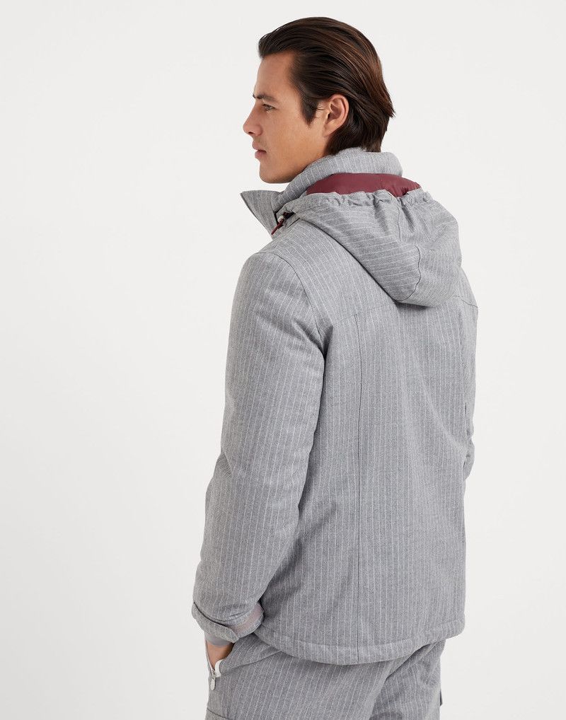 Brunello Cucinelli o1w1db10226 Padded Jacket in Grey/Natural Size US S / EU 44-46 / 1 - 3 Thumbnail