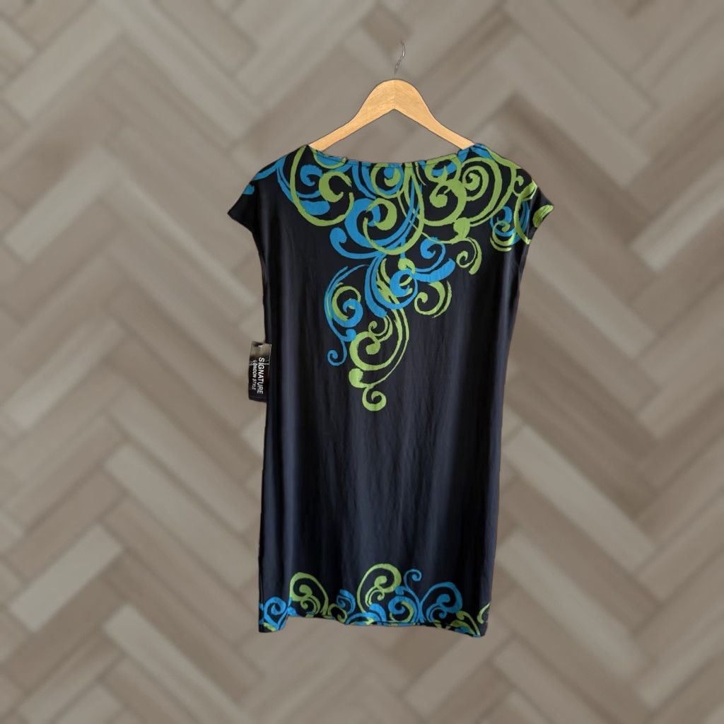 Vintage Signature London Style Blouse Womens Black Sleeveless Top L NWT Size L / US 10 / IT 46 - 1 Thumbnail