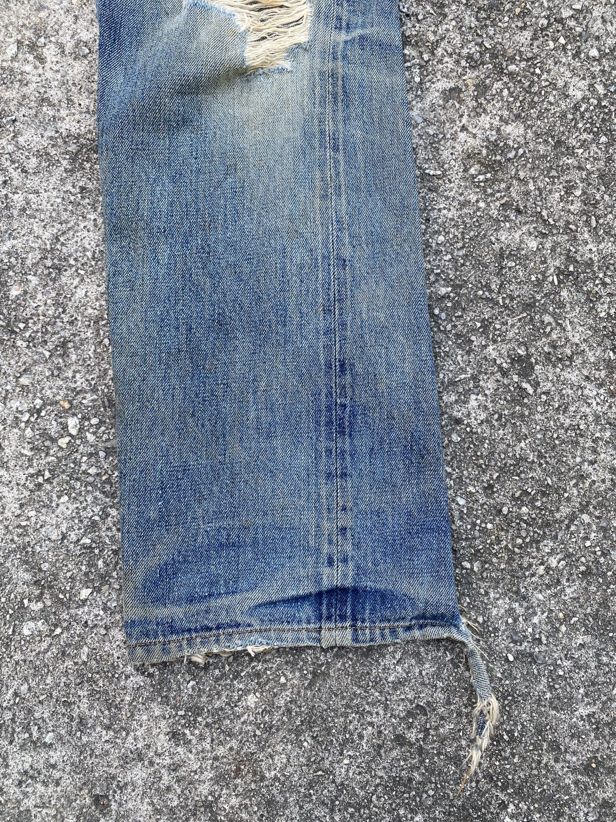 Denime Denime Japan Thrashed Distressed Selvedge Denim Size US 30 / EU 46 - 8 Thumbnail