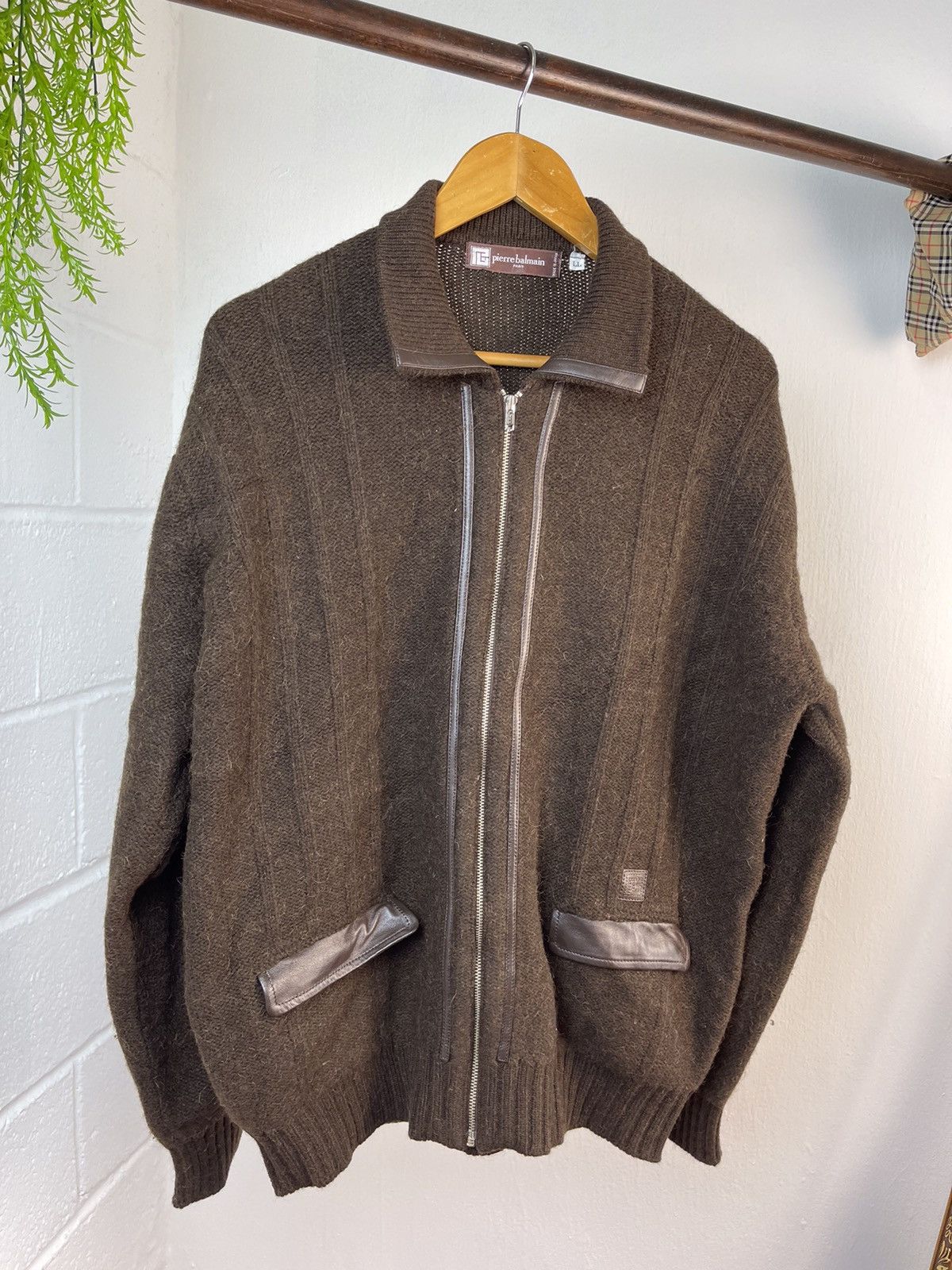 ジャケット・アウター 90's PIERRE BALMAIN wool jacket L New Vintage Pierre Balmain Wool 2-Button Blazer Jacket Herringbone