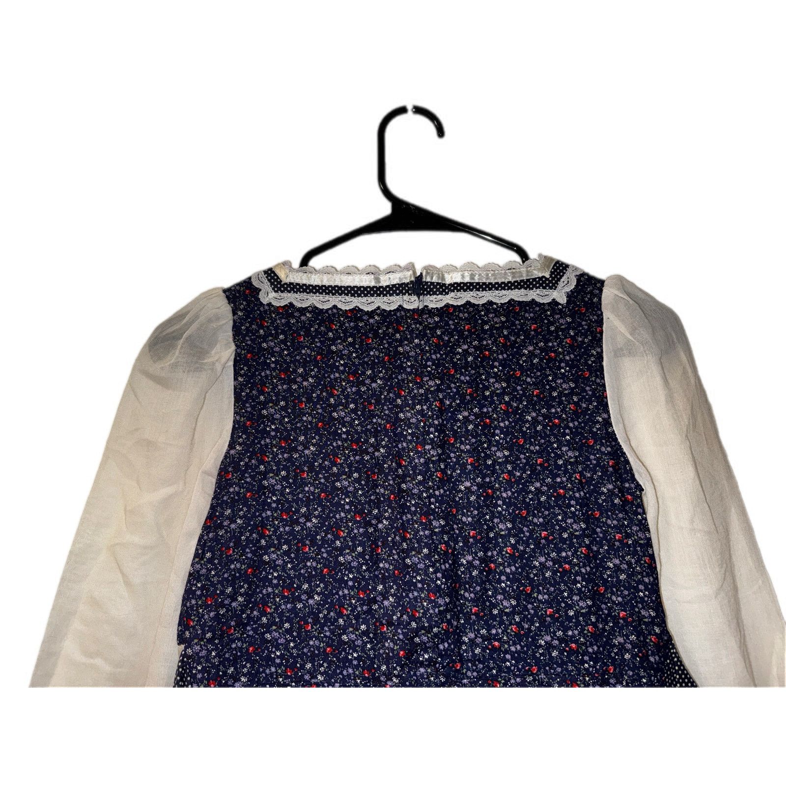 Vintage Vintage 1970’s Gunne Sax Blue & White Floral Dress size 14 Size XL / US 12-14 / IT 48-50 - 5 Thumbnail