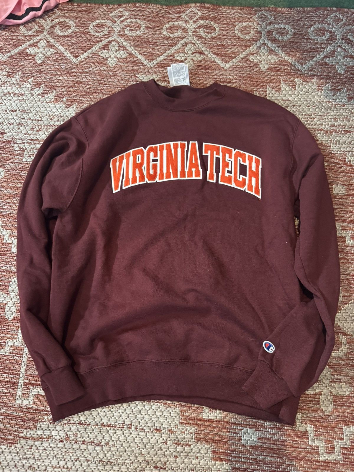 NCAA Virginia Tech Sweater Crewneck Burgundy Sz Large NCAA Size US L / EU 52-54 / 3 - 1 Thumbnail