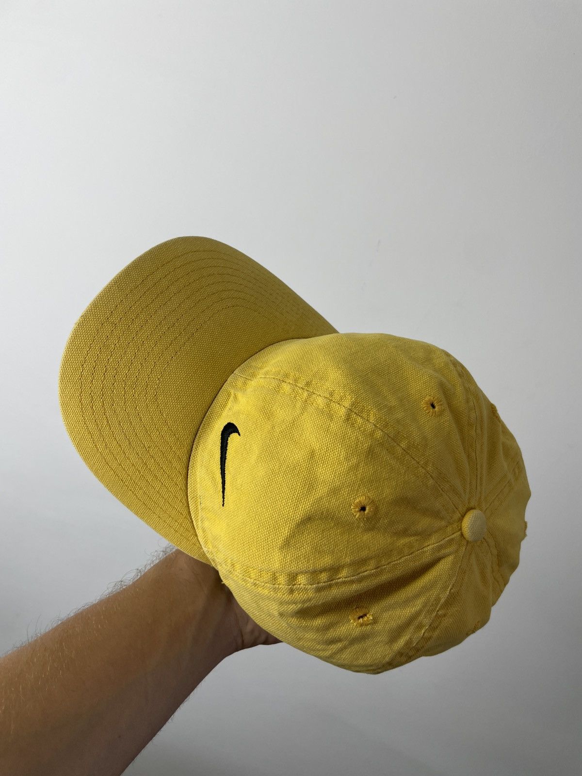 Nike Vintage Nike yellow double Swoosh Taiwan Cap Size ONE SIZE - 4 Thumbnail