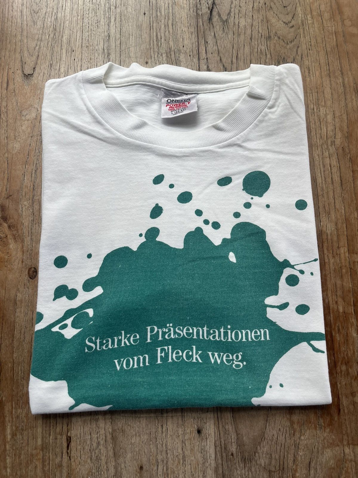 Vintage Vtg Starke Prasentationen Vom Fleck Weg Sofware 90’s Tshirt Size US L / EU 52-54 / 3 - 1 Thumbnail