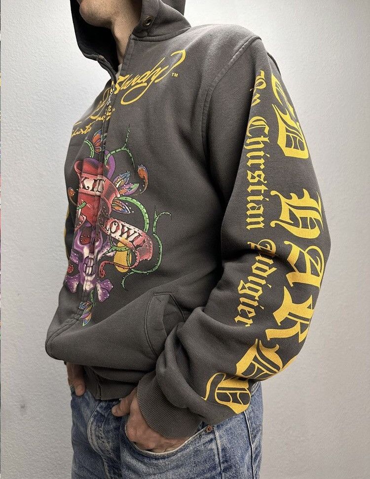 Christian Audigier Vintage 00s Zip-hoodie Y2K Ed Hardy by Christian Audigier Size US M / EU 48-50 / 2 - 6 Thumbnail