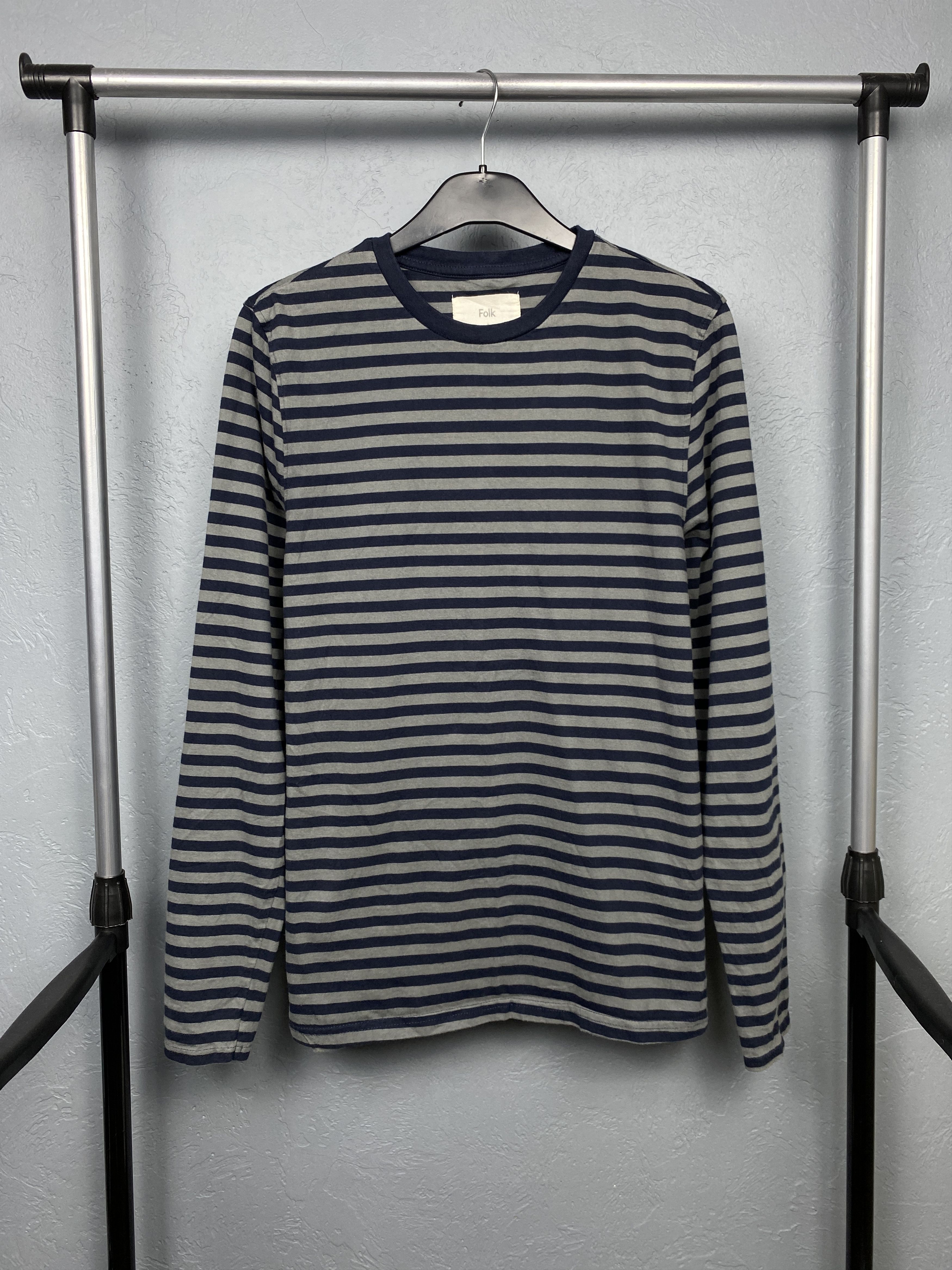 Folk Folk Vintage Mens Striped Long Sleeve T-Shirt Size US S / EU 44-46 / 1 - 1 Thumbnail