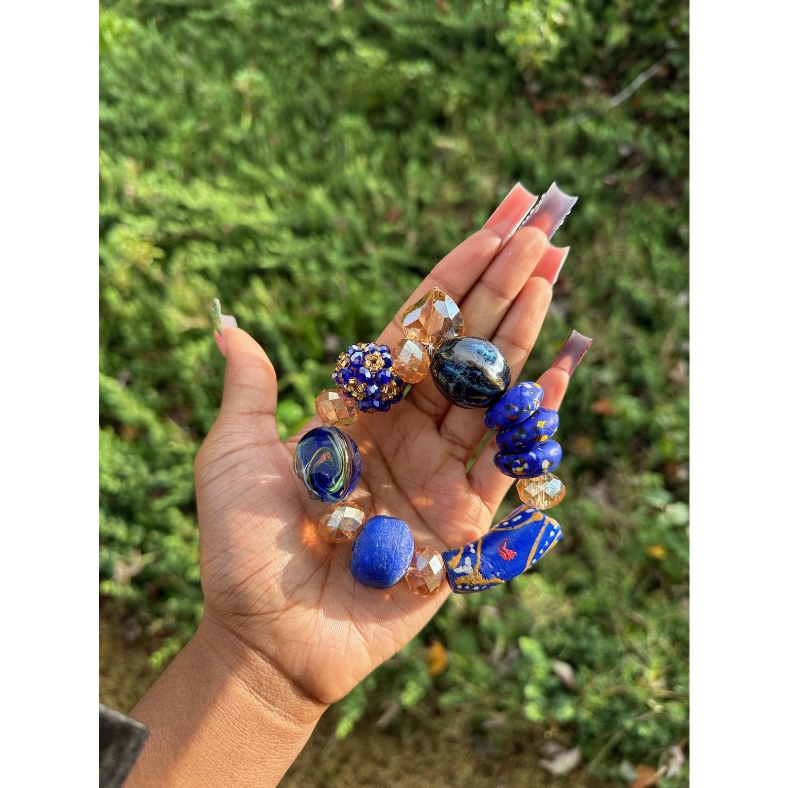 Other XL beaded pattern people bracelets - African krobo beads Size ONE SIZE - 5 Thumbnail
