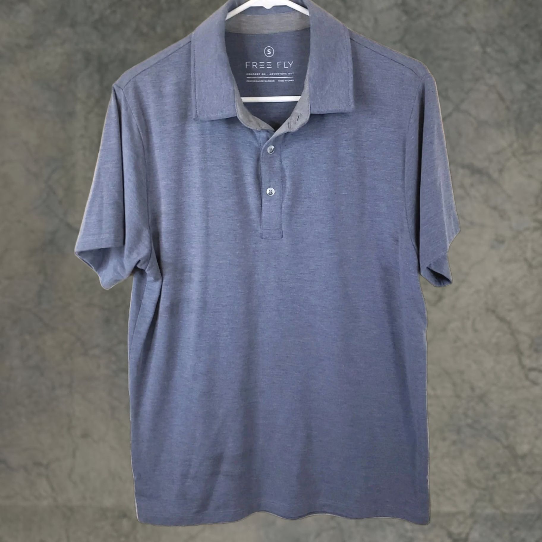 Vintage Free Fly Polo Shirt Mens Small Blue Bamboo Flex Performance Lightweight Stretch Polo Shirt Mens Small Blue Size US S / EU 44-46 / 1 - 1 Thumbnail