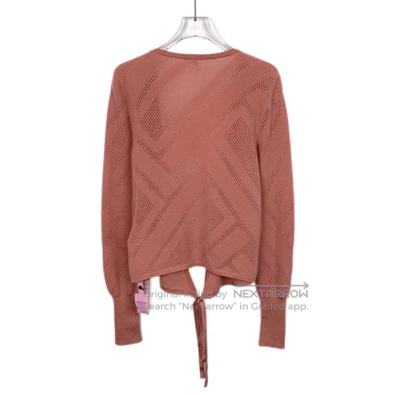Hermes Hermes Orange-pink cashmere knit cardigan Size XXS / US 00 / IT 34 - 2 Thumbnail