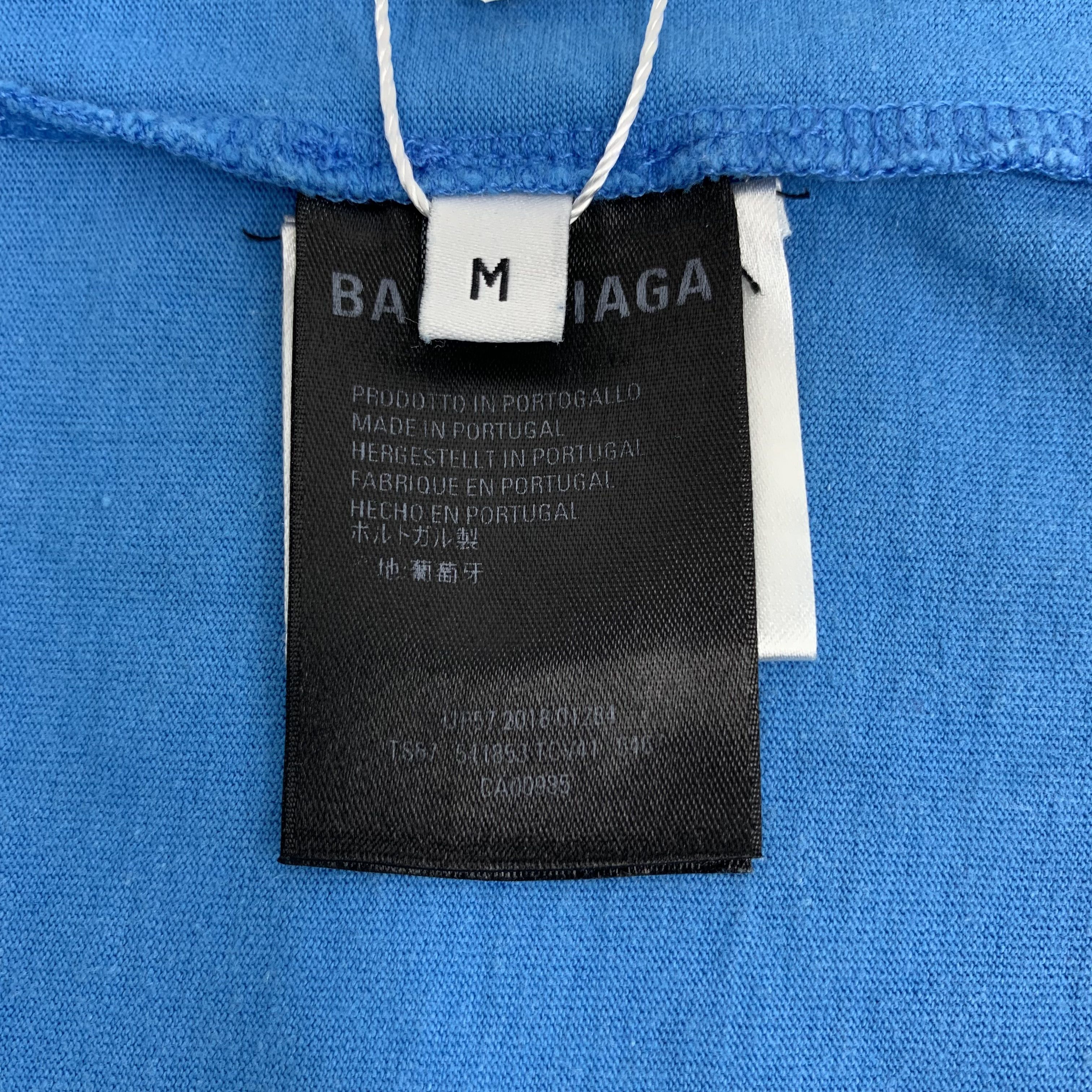 Balenciaga Balenciaga T-Shirt Blue Logo Crewneck (Size M) Size US M / EU 48-50 / 2 - 5 Thumbnail