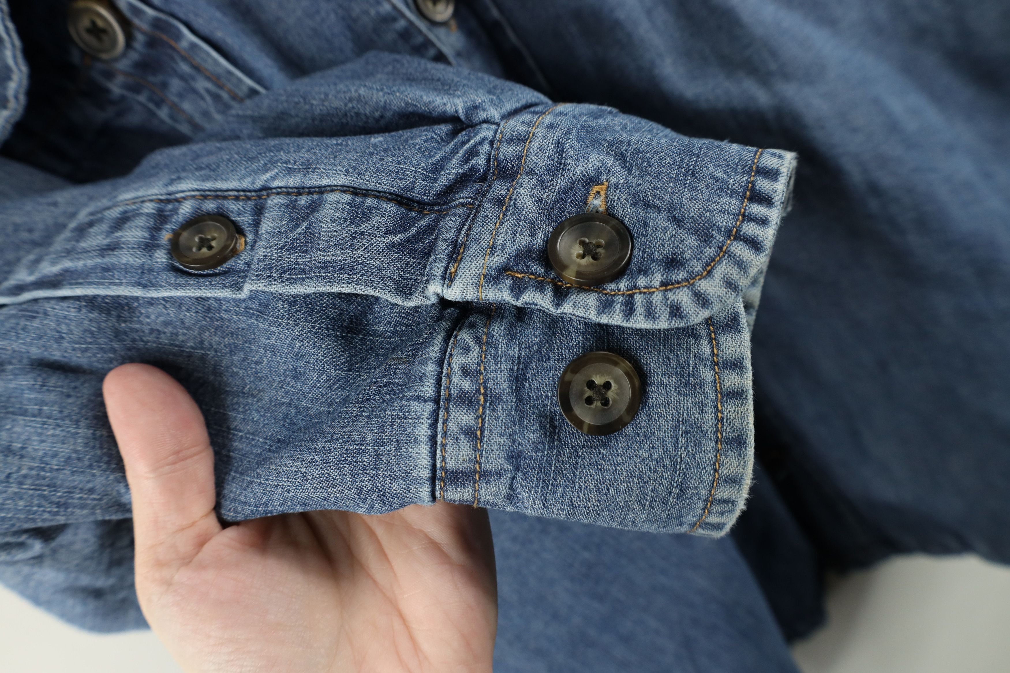Vintage Vintage Streetwear Denim Jean Hooded Shirt Jacket Jac Shirt Size US L / EU 52-54 / 3 - 5 Thumbnail