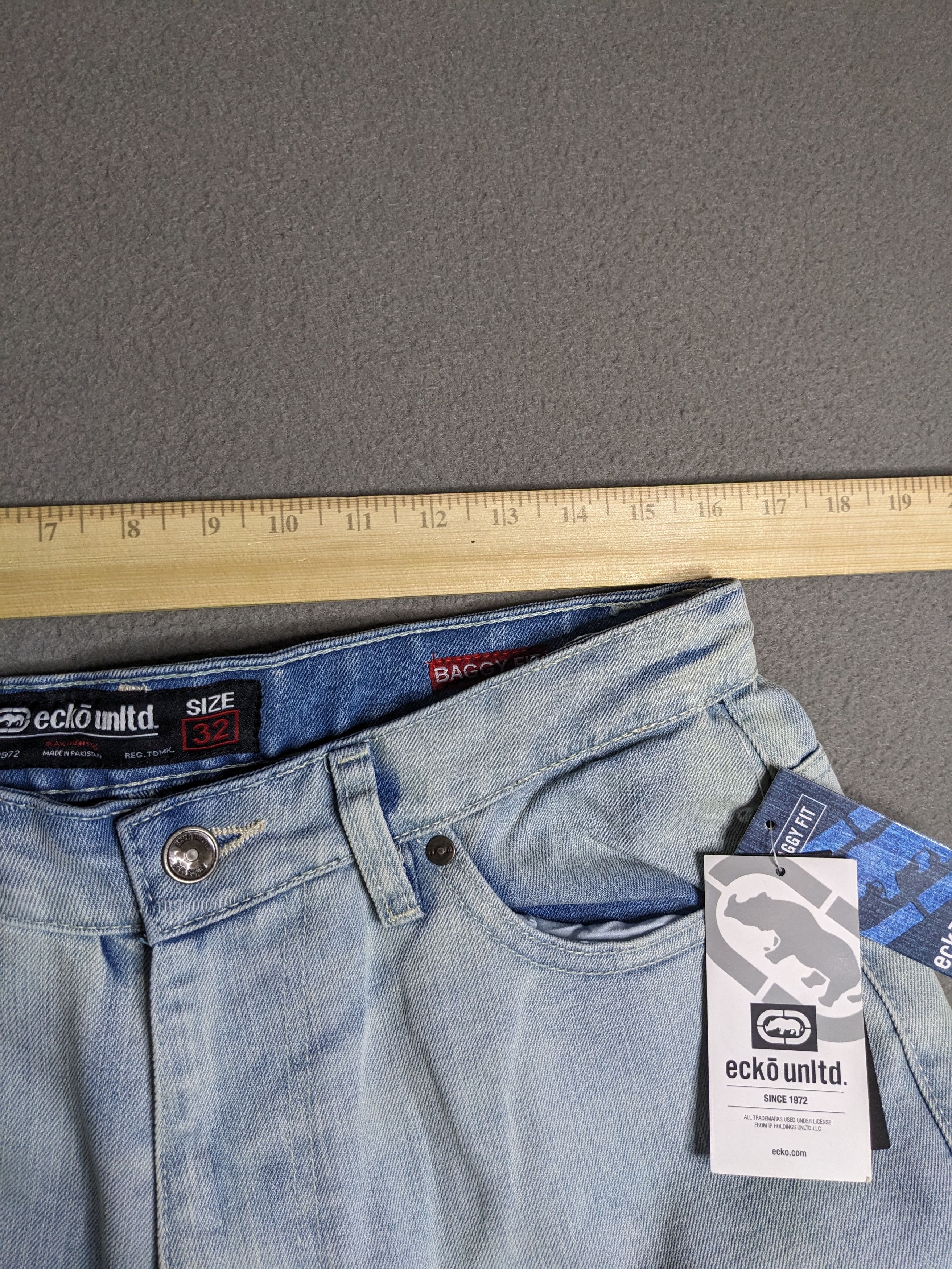Ecko Unltd. VTG Y2K Ecko Unltd Denim Cargo Pants 33x31 Baggy Jeans NWT Size US 33 - 18 Thumbnail