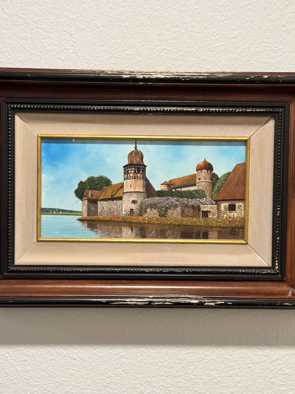 Designer Eugene Schmidt Original Bavaria Germany Landscape Oil COA Size ONE SIZE - 7 Thumbnail