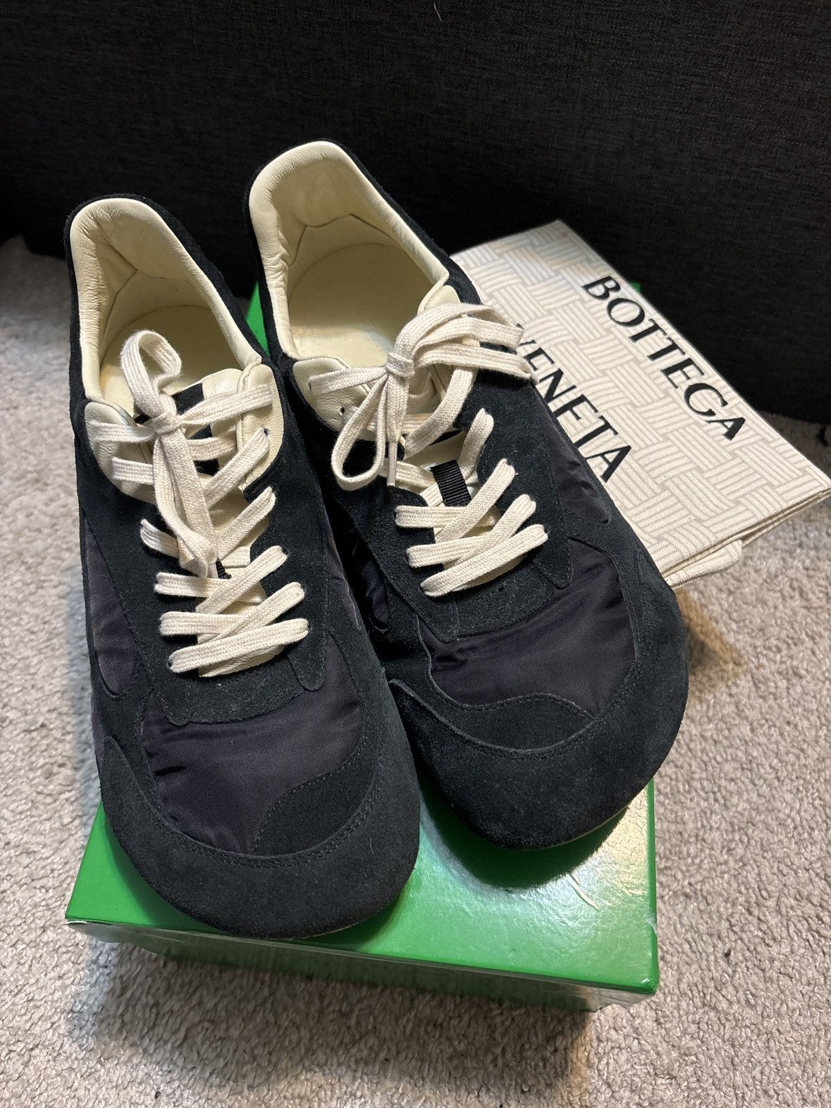 Bottega Veneta Bottega Veneta Orbit Flash Black and White Size US 11 / EU 44 - 3 Thumbnail