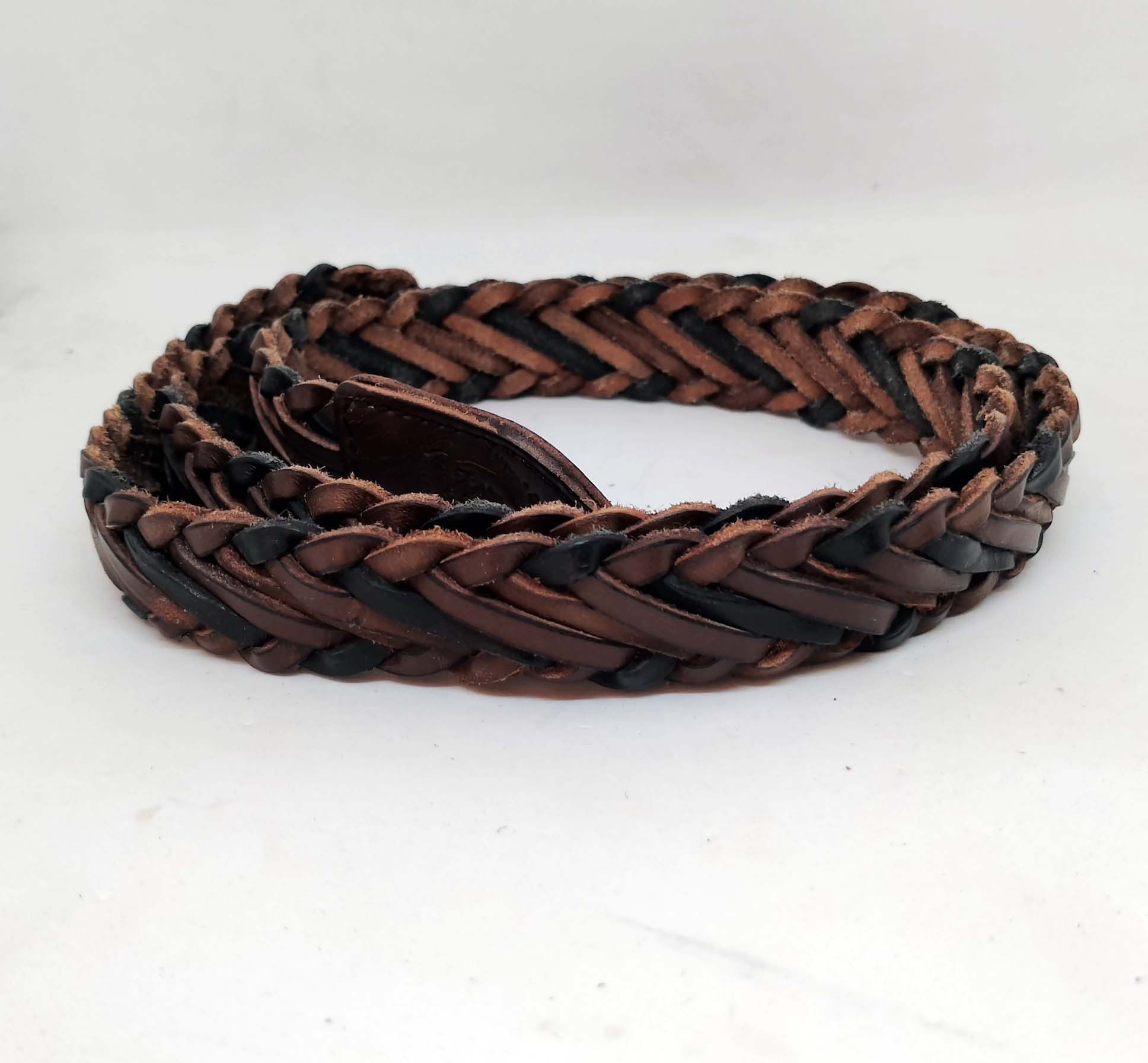 Diesel Brown Leather Diesel Braided Belt Size 100/40 Size ONE SIZE - 10 Thumbnail