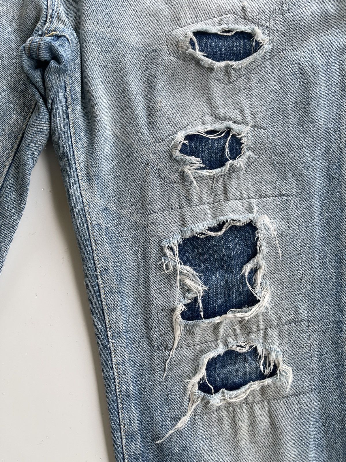 Vintage Vintage Edwin Sashiko Boro Distressed Jeans Size US 32 / EU 48 - 6 Thumbnail