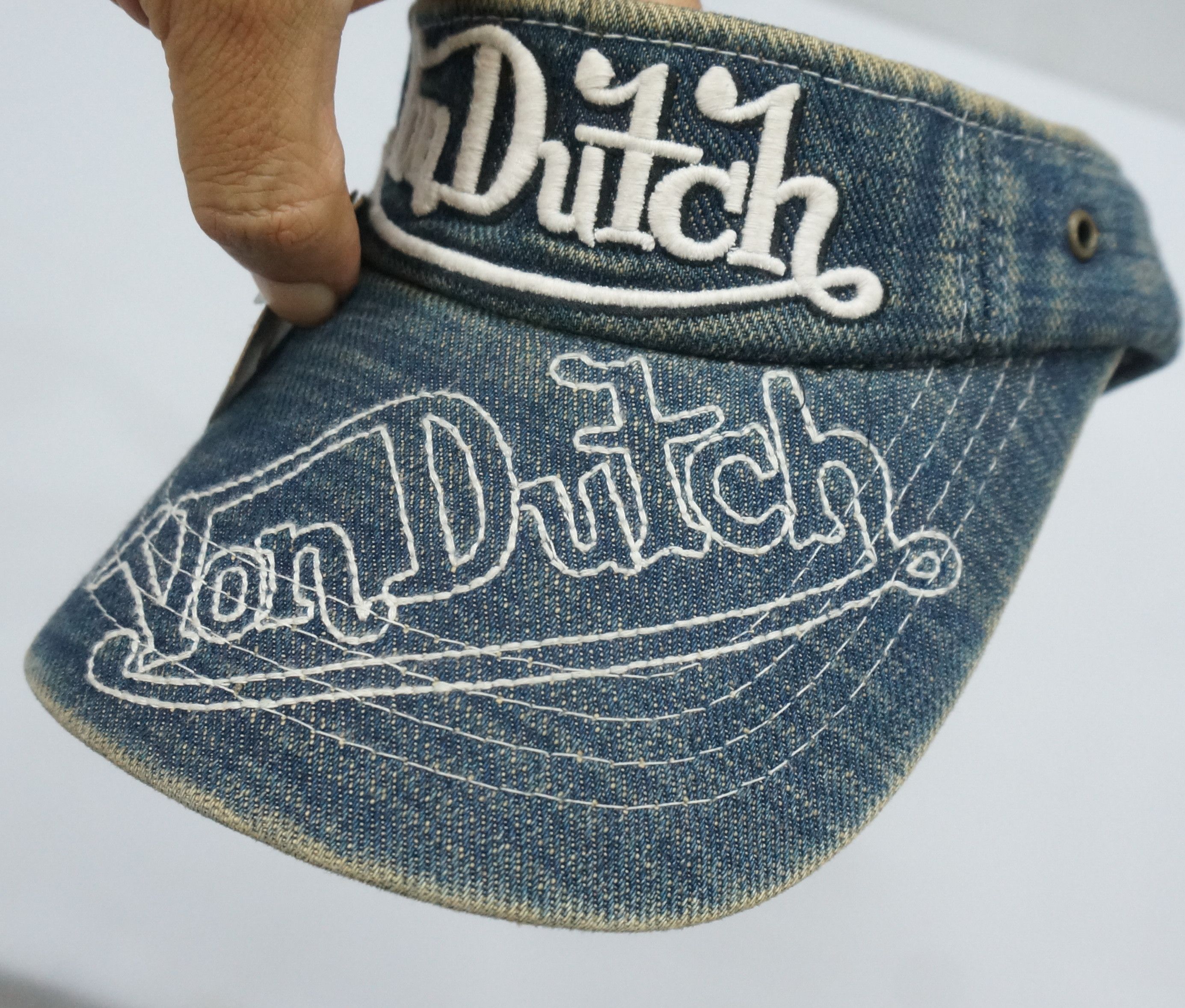 Von Dutch Rare VON DUTCH Limited Edition NOS Vintage Denim Half Cap Size ONE SIZE - 10 Thumbnail