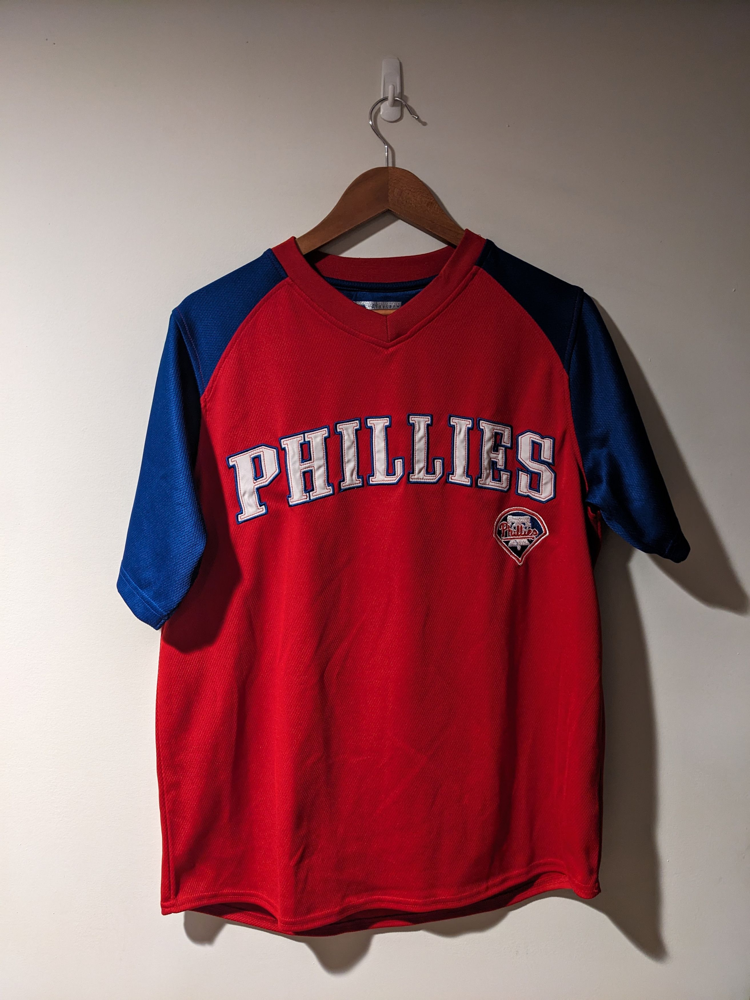 MLB × Vintage Vintage Y2K Phillies MLB Baseball Tru Fan Red Medium Jersey Size US M / EU 48-50 / 2 - 1 Thumbnail