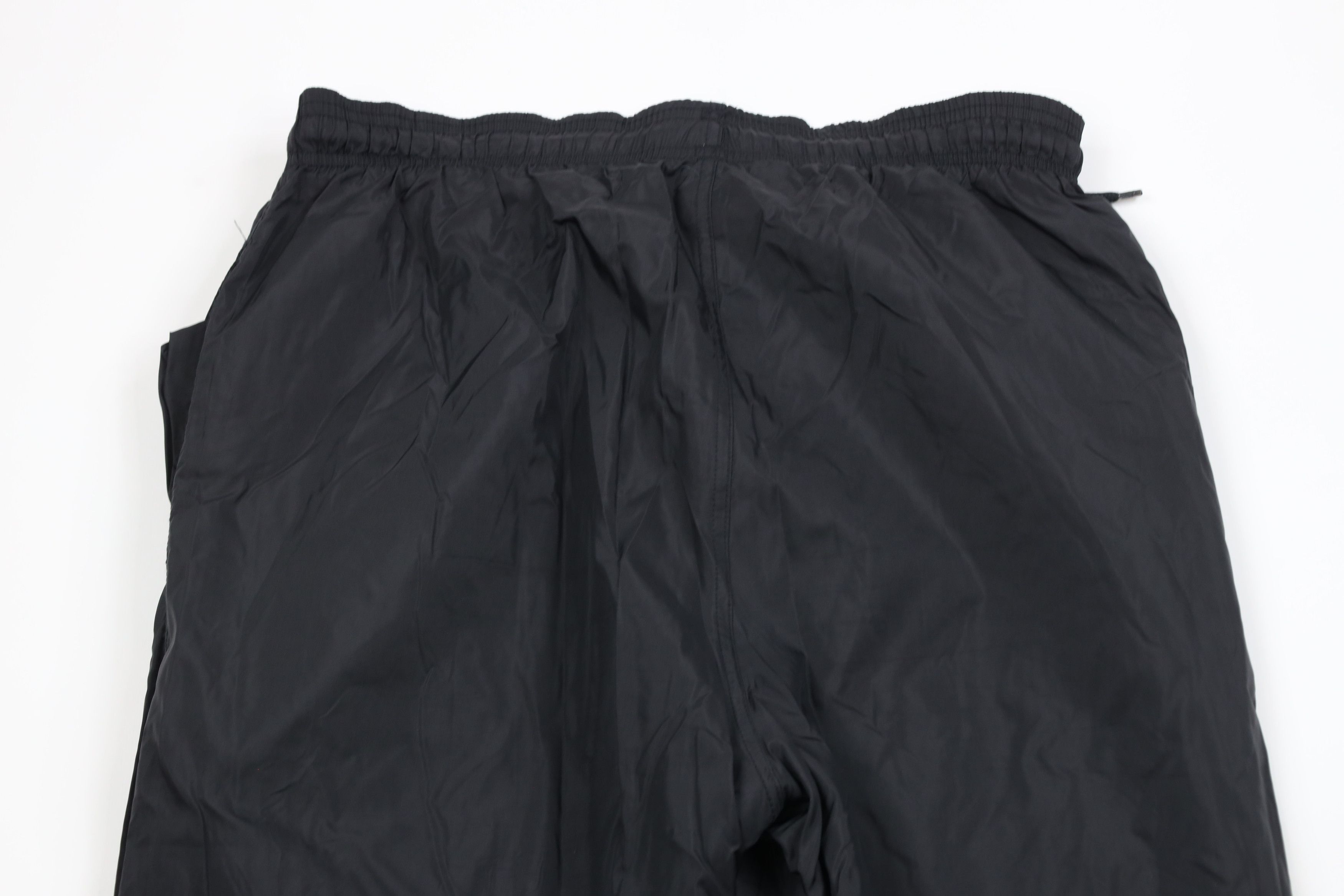 Adidas × Vintage Vintage 90s Adidas Spell Out Lined Nylon Joggers Pants Black Size US 34 / EU 50 - 10 Thumbnail