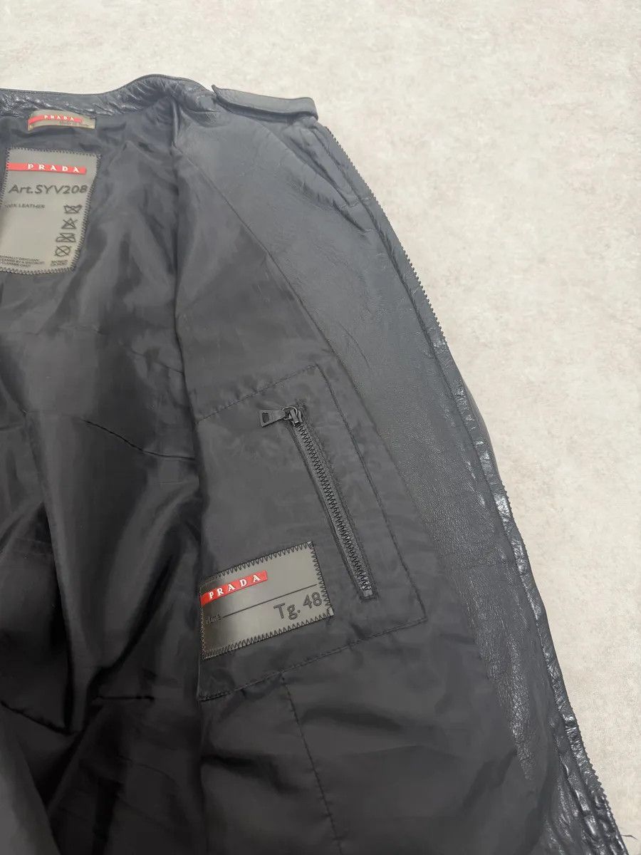 Prada AW2007 Prada Black & Red Biker Racer Leather Jacket Size US M / EU 48-50 / 2 - 12 Thumbnail