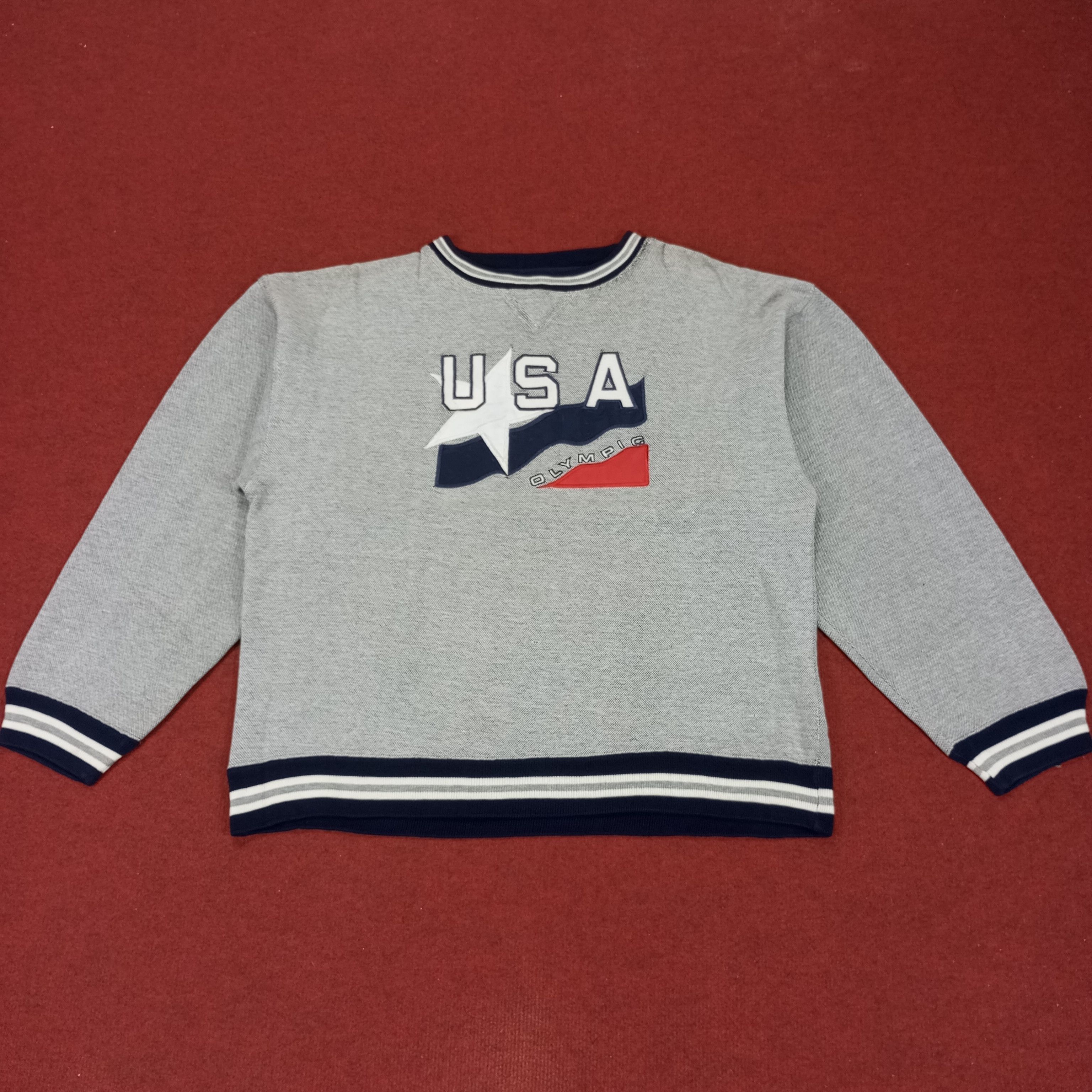 USA Olympics × Vintage USA Olympic Center Design Streetwear Style Sweatshirt Size US L / EU 52-54 / 3 - 1 Thumbnail
