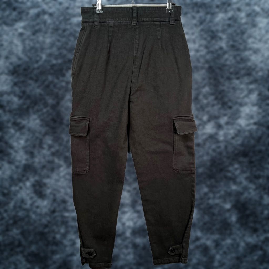Vintage Wilfred Free Womens Small Black High-Waisted Tapered Leg Cargo Pants Size 28" / US 6 / IT 42 - 1 Thumbnail