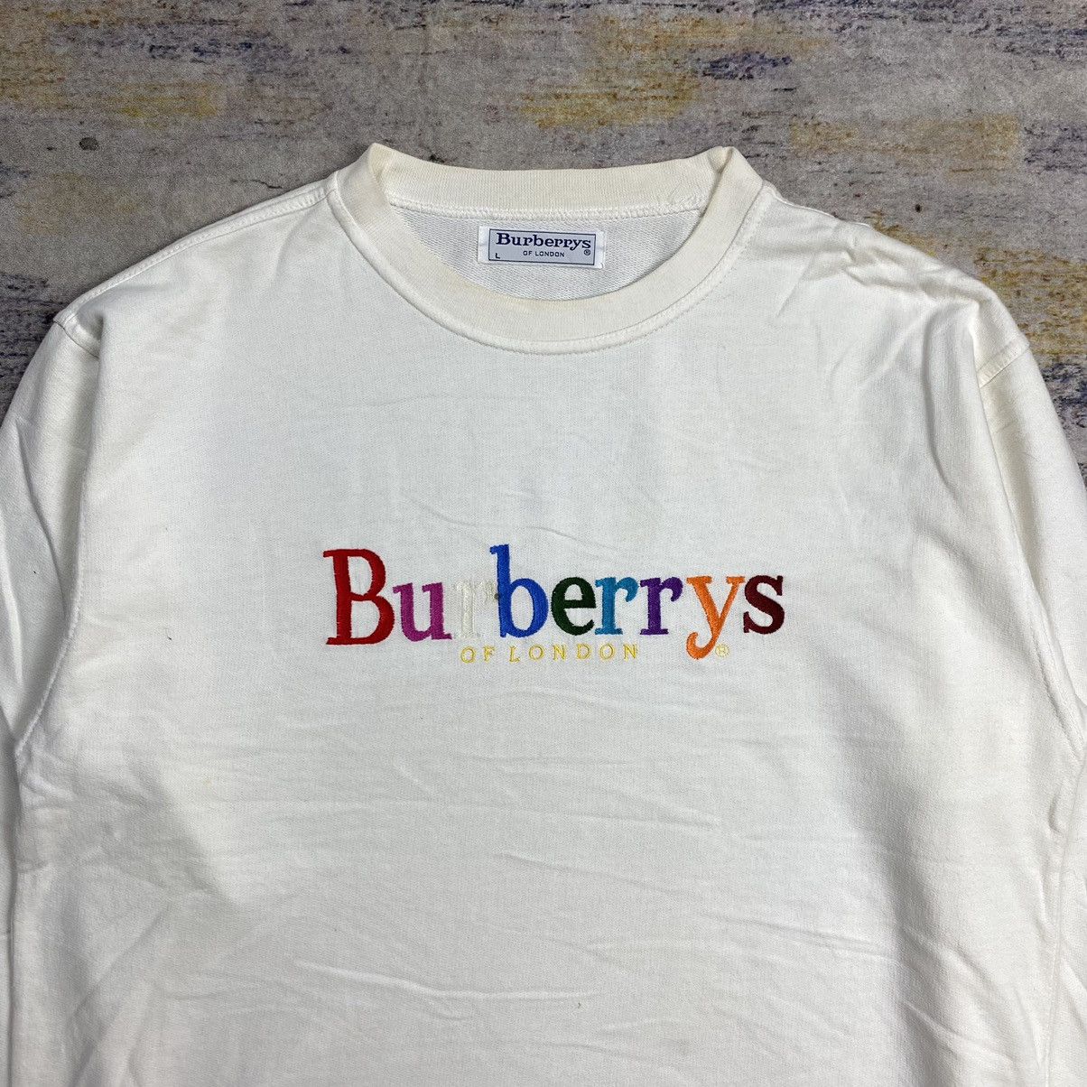Burberry × Vintage Vintage Burberrys embroidery logo sweatshirt Size US L / EU 52-54 / 3 - 3 Thumbnail