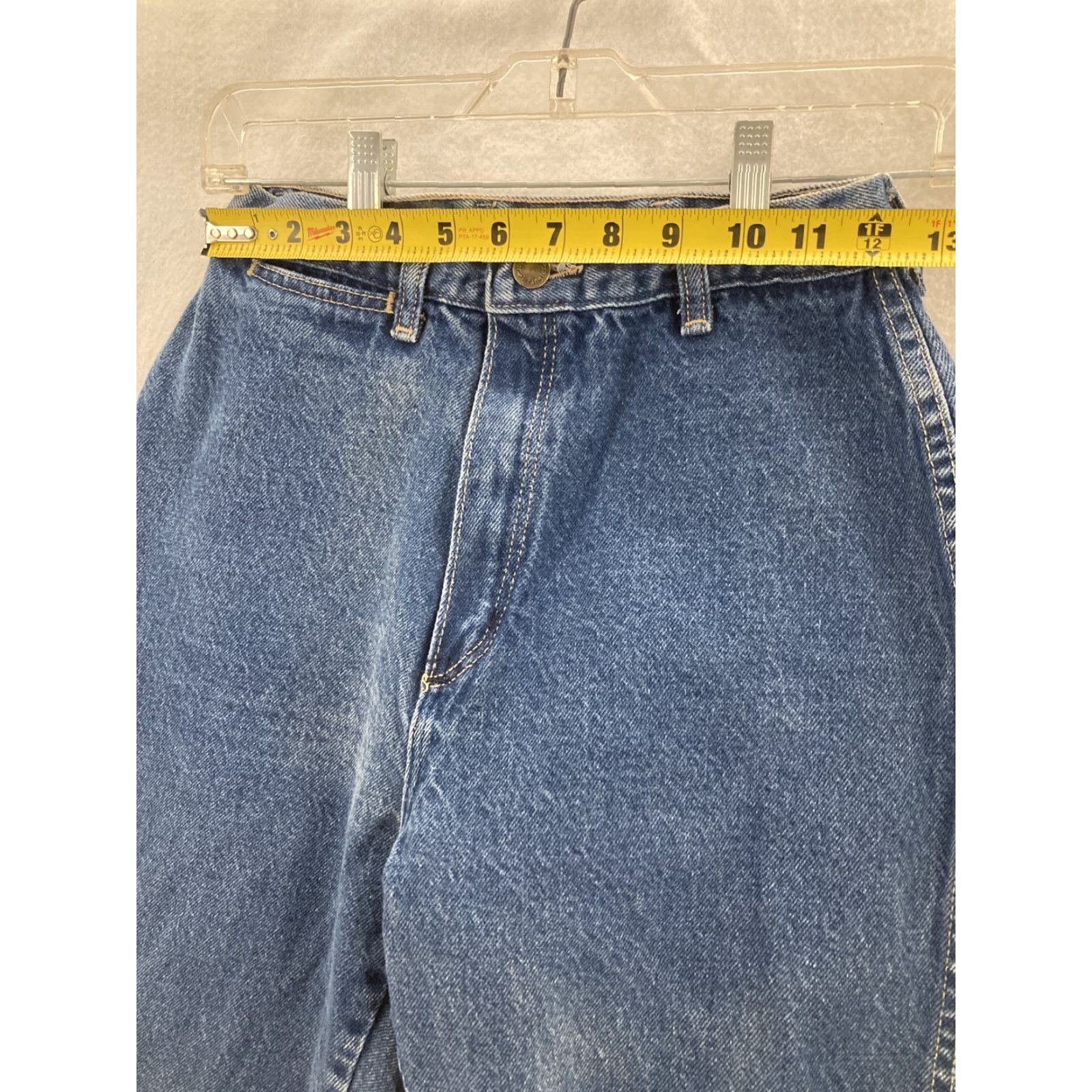 Wrangler Wrangler Jeans Womens 10 Western Cowgirl 24X30 High Waist Mom Denim Blue 5-Pocket Straight Classic Vintage Theme Western Size 32" / US 10 / IT 46 - 3 Thumbnail
