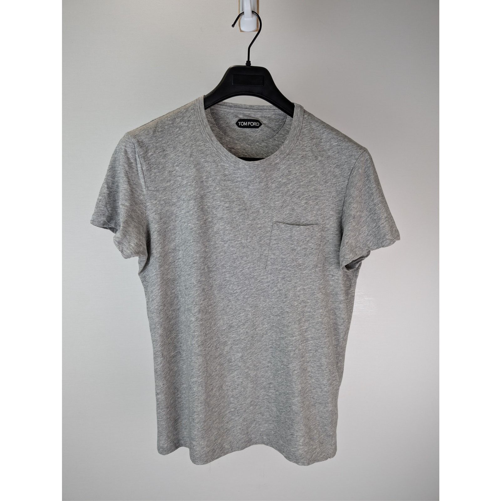 Tom Ford o1rshd1 CC20 Mélange Cotton-Jersey Pocket T-Shirt in Grey Size US M / EU 48-50 / 2 - 8 Thumbnail