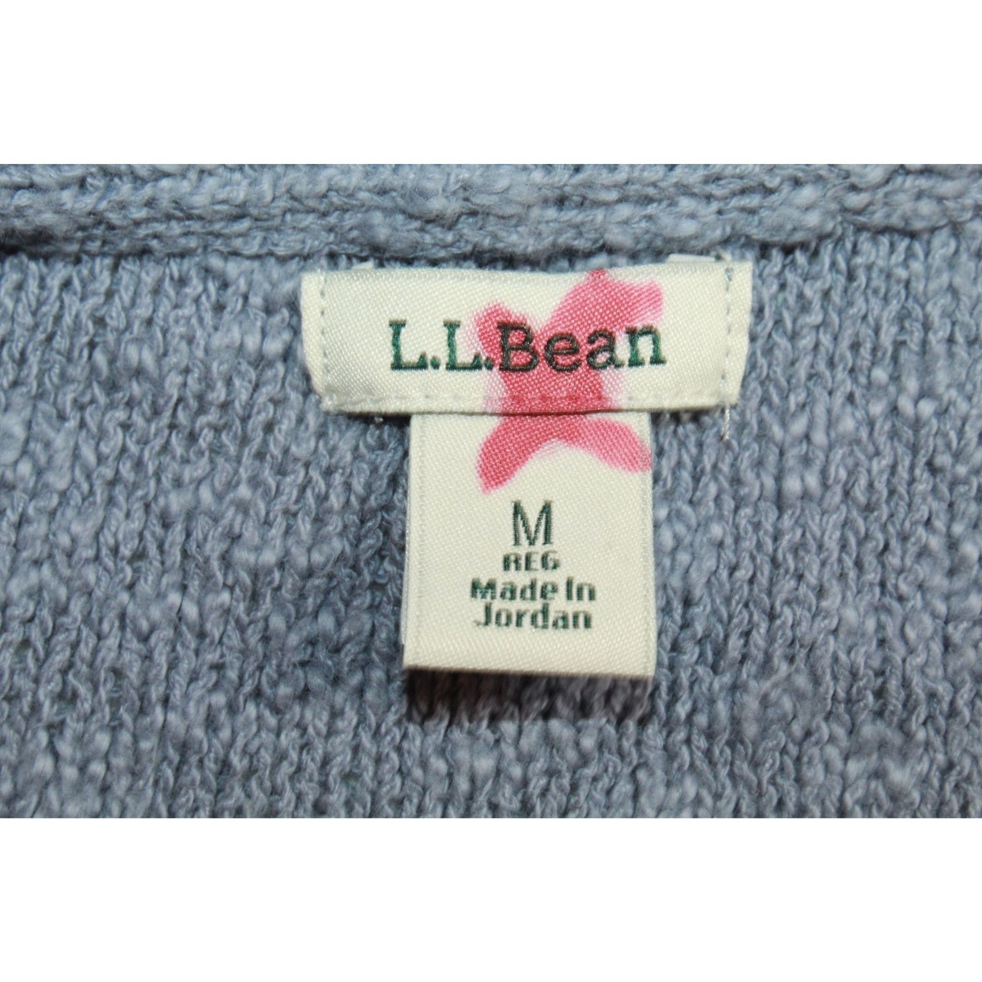 L.L. Bean LL Bean Women's Midweight Cotton Slub Sweater Henley Size M / US 6-8 / IT 42-44 - 6 Thumbnail