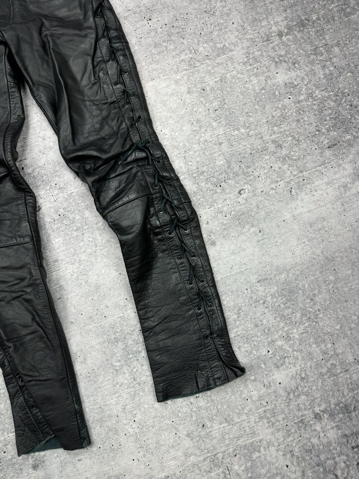 Genuine Leather × Vintage Vintage 90’s Y2K Style Casual Cowboy Genuine Leather Pants Size US 30 / EU 46 - 3 Thumbnail