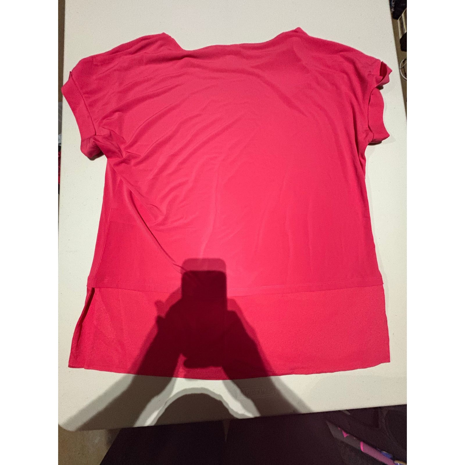 Calvin Klein Calvin Klein Women’s Pink Short Sleeve Blouse Size Large Size L / US 10 / IT 46 - 4 Thumbnail