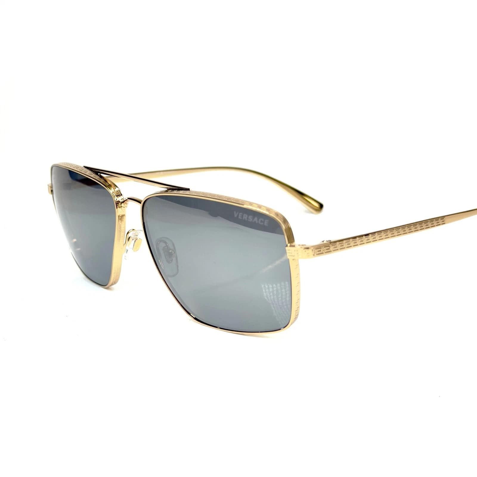 Versace VERSACE VE2216 GRECA Medusa 2216 Gold Aviator Sunglasses Size ONE SIZE - 4 Thumbnail