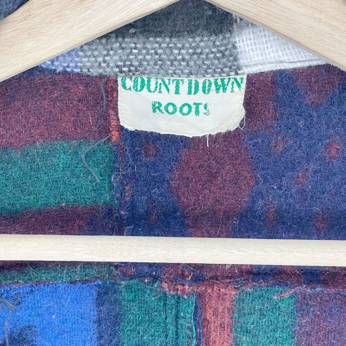 Vintage 70’s Count Dowm Roots Wool Patchwork Plaid Jacket Size US L / EU 52-54 / 3 - 10 Thumbnail