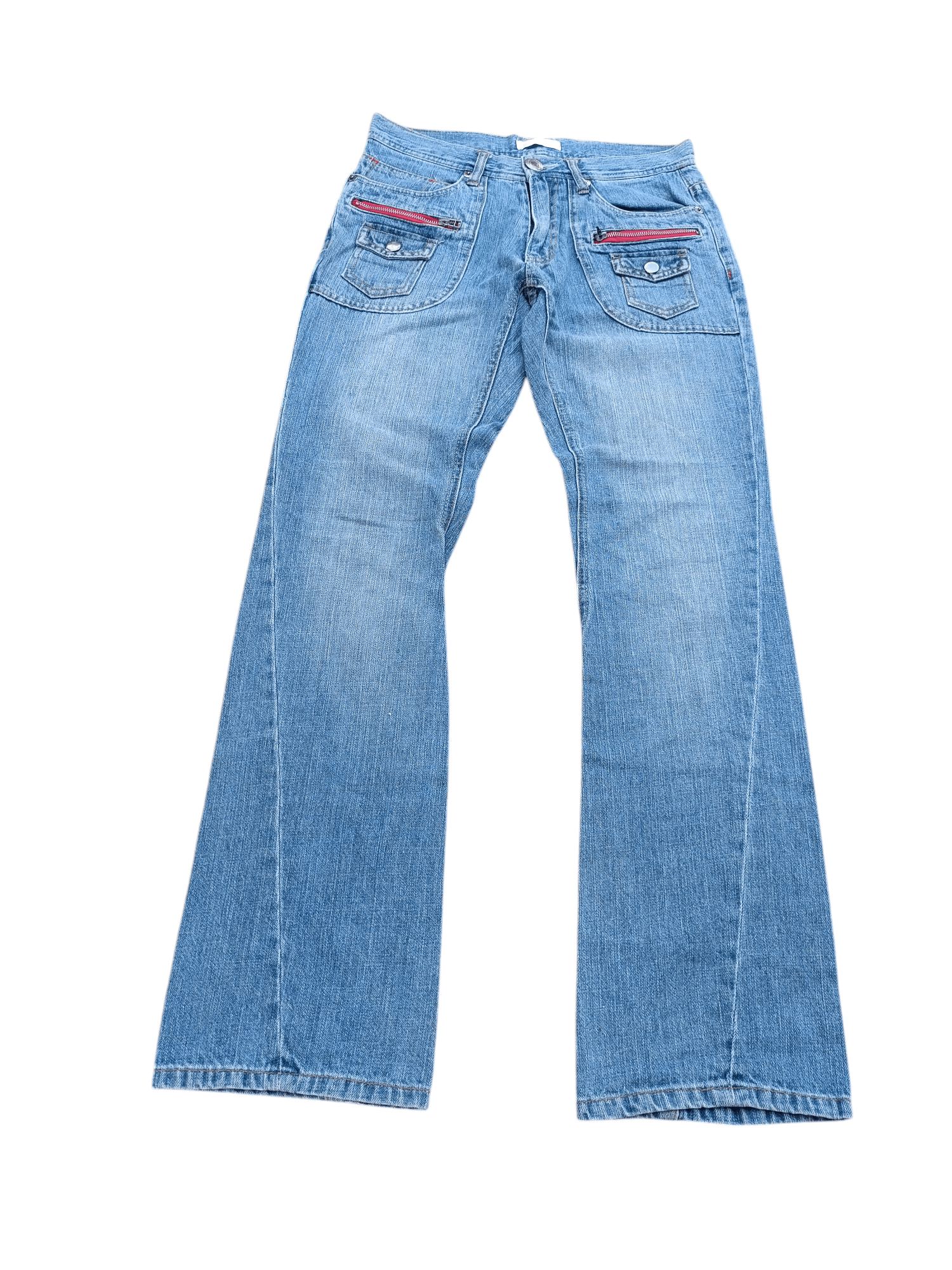 Japanese Brand FLARED 🔥 Japanese Brand Bush Pant Faded Jeans Size US 30 / EU 46 - 4 Thumbnail