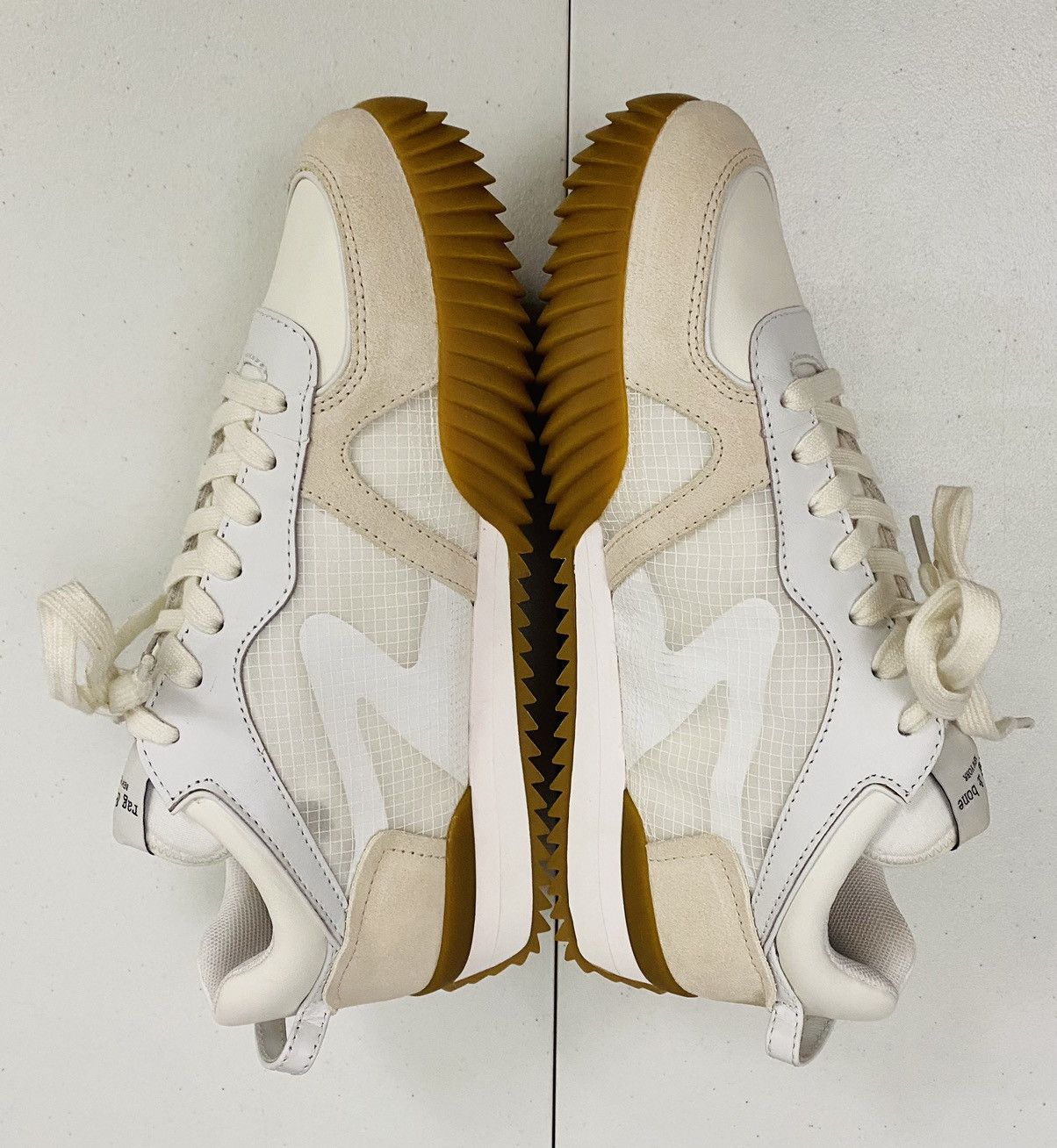 Rag & Bone Rag & Bone white/beige mesh/leather/suede retro runner NW Size US 10 / IT 40 - 12 Thumbnail