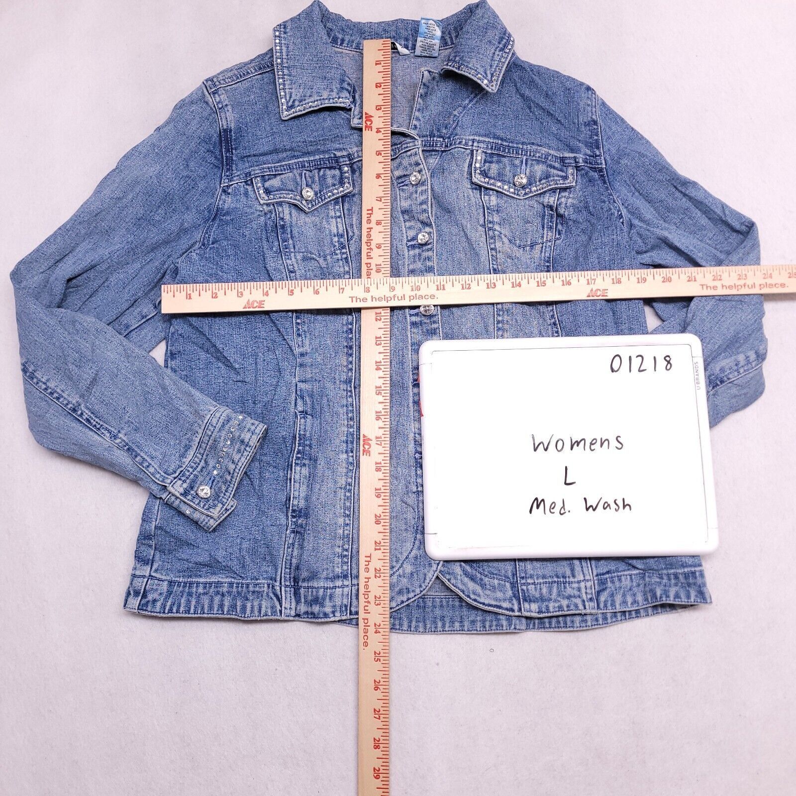 Laura Ashley Laura Ashley Button Up Denim Jean Jacket Womens Size L Blue Size L / US 10 / IT 46 - 7 Thumbnail