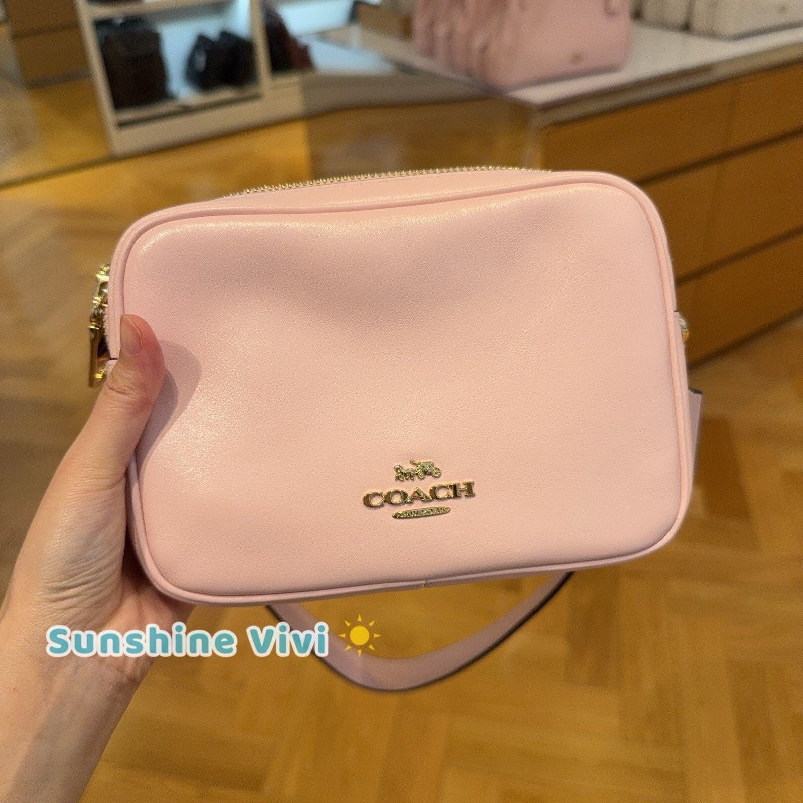 Coach NWT Coach Mini Carey Crossbody Bag CEA02 leather Soft Pink Size ONE SIZE - 9 Thumbnail