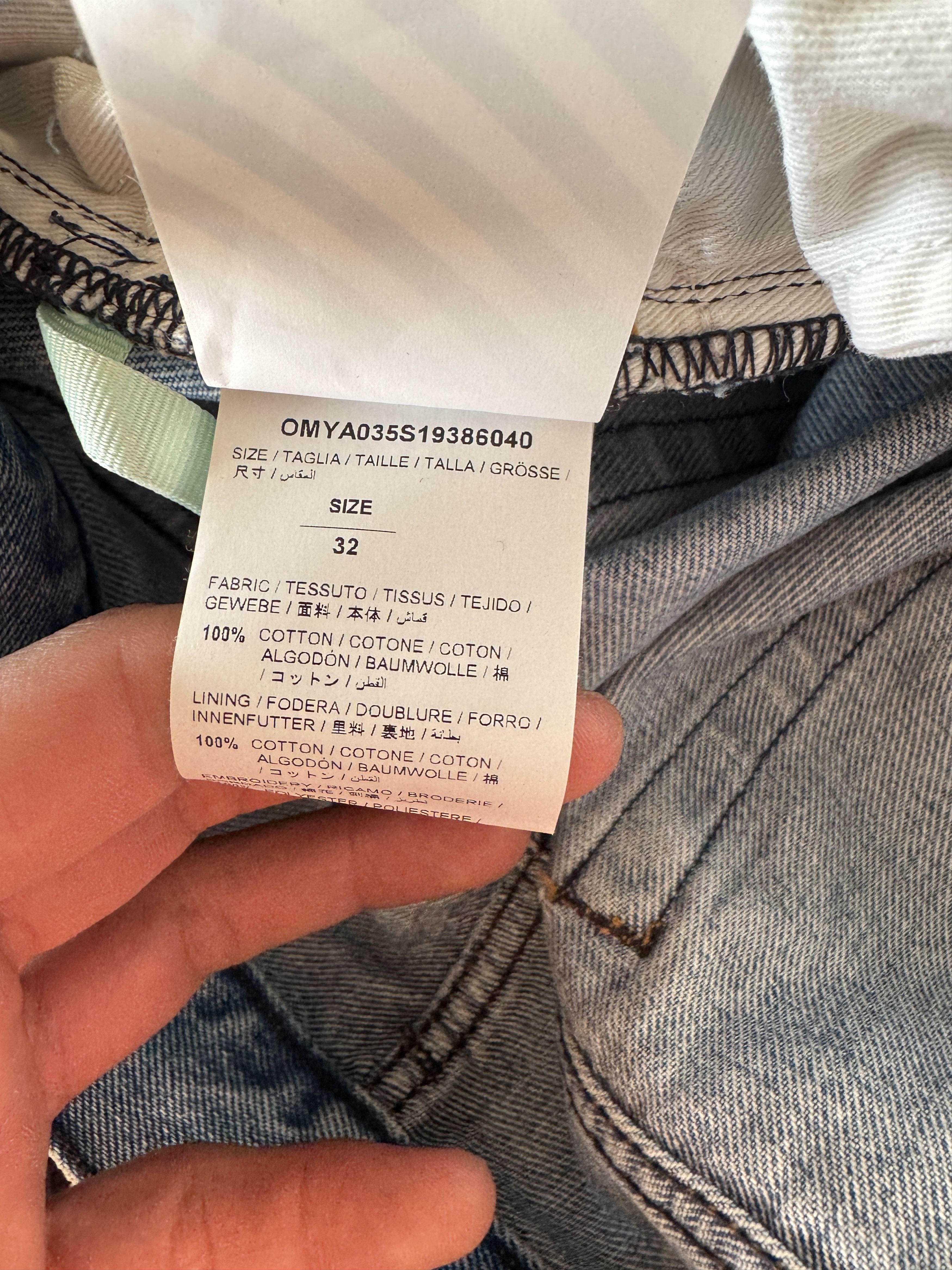 Off-White Rainbow crystal graffiti jeans Size US 32 / EU 48 - 21 Thumbnail